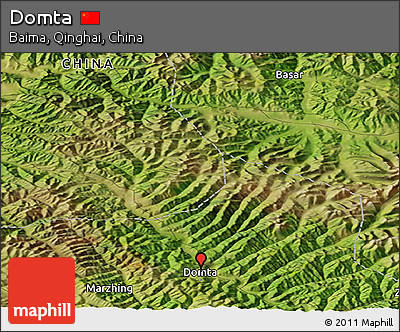 Satellite Panoramic Map of Domta