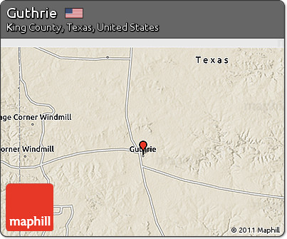 Shaded Relief 3D Map of Guthrie