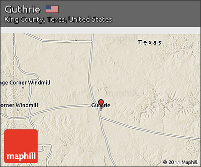 Shaded Relief 3D Map of Guthrie