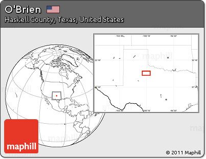 Blank Location Map of O'Brien