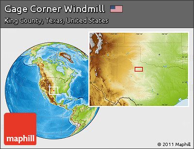 Physical Location Map of Gage Corner Windmill
