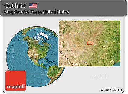 Satellite Location Map of Guthrie