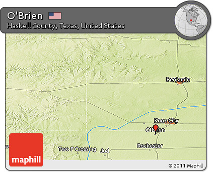 Physical Panoramic Map of O'Brien