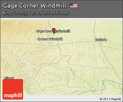Physical Panoramic Map of Gage Corner Windmill