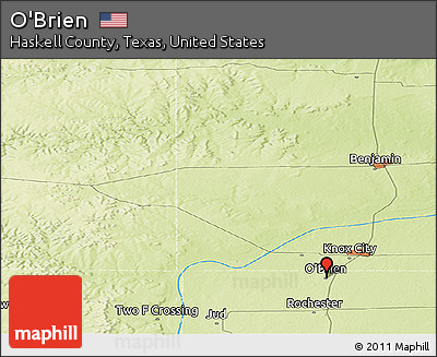 Physical Panoramic Map of O'Brien