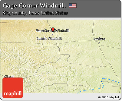 Physical Panoramic Map of Gage Corner Windmill