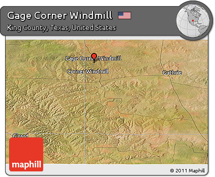 Satellite Panoramic Map of Gage Corner Windmill