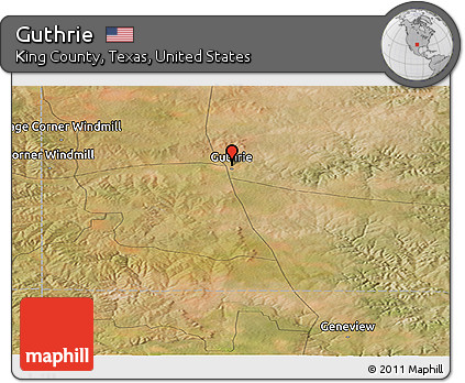 Satellite Panoramic Map of Guthrie
