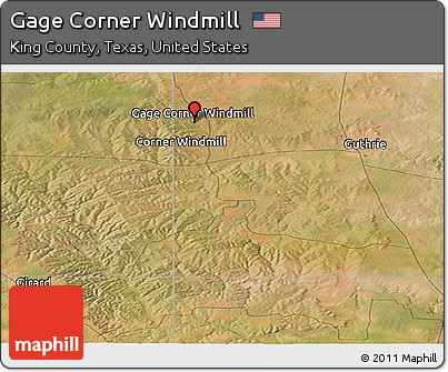 Satellite Panoramic Map of Gage Corner Windmill