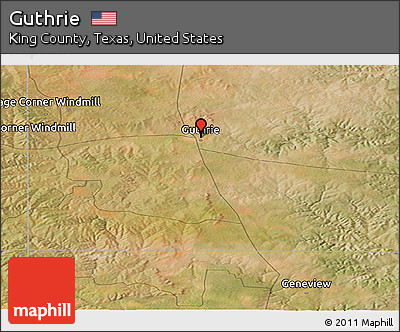 Satellite Panoramic Map of Guthrie