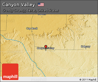 Physical 3D Map of Canyon Valley