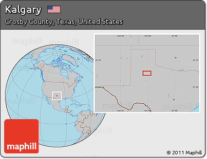 Gray Location Map of Kalgary