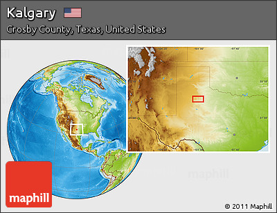 Physical Location Map of Kalgary
