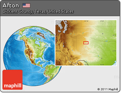 Physical Location Map of Afton