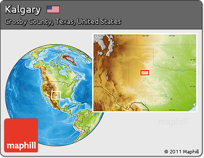 Physical Location Map of Kalgary
