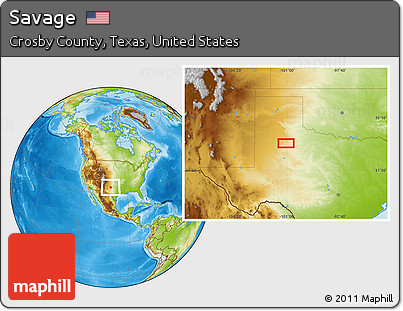Physical Location Map of Savage