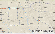 Shaded Relief Map of the area around 33° 32' 52" N, 101° 4' 29" W