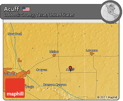 Physical 3D Map of Acuff