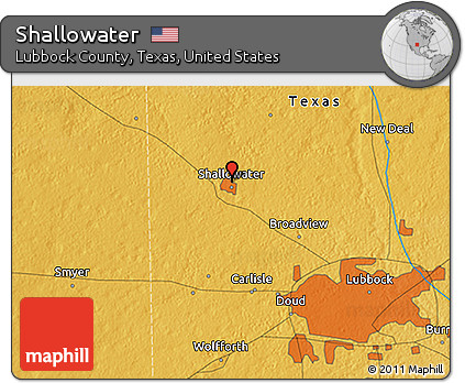 Physical 3D Map of Shallowater