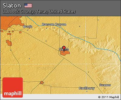 Physical 3D Map of Slaton