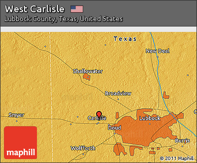 Physical 3D Map of West Carlisle