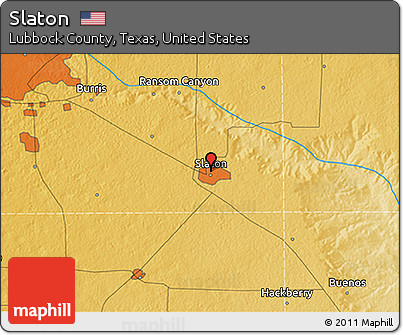 Physical 3D Map of Slaton