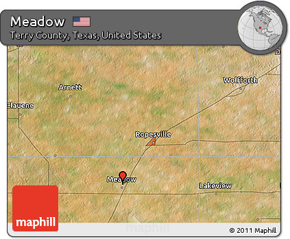 Satellite 3D Map of Meadow