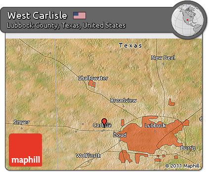 Satellite 3D Map of West Carlisle
