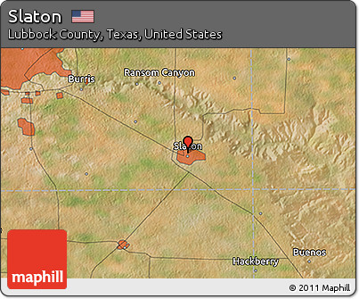 Satellite 3D Map of Slaton