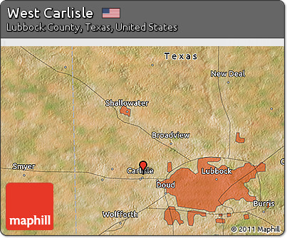 Satellite 3D Map of West Carlisle