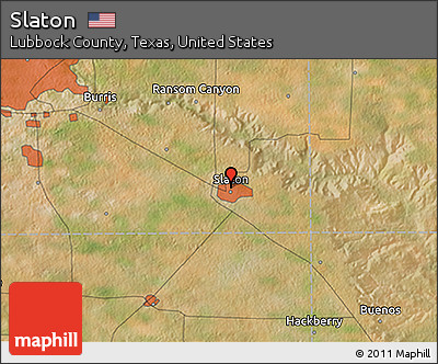 Satellite 3D Map of Slaton