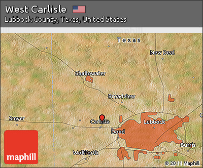 Satellite 3D Map of West Carlisle