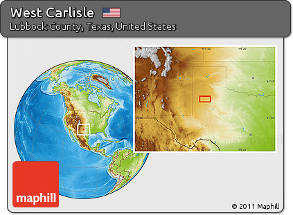 Physical Location Map of West Carlisle