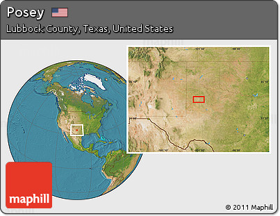 Satellite Location Map of Posey