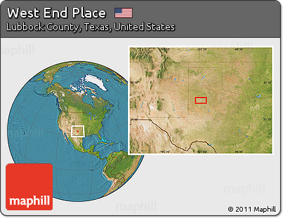 Satellite Location Map of West End Place