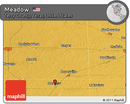 Physical Panoramic Map of Meadow