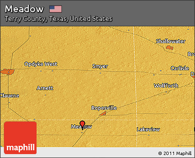 Physical Panoramic Map of Meadow