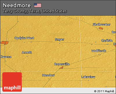 Physical Panoramic Map of Needmore