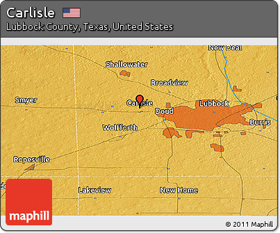 Physical Panoramic Map of Carlisle