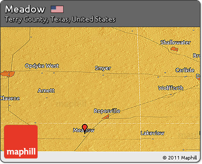Physical Panoramic Map of Meadow