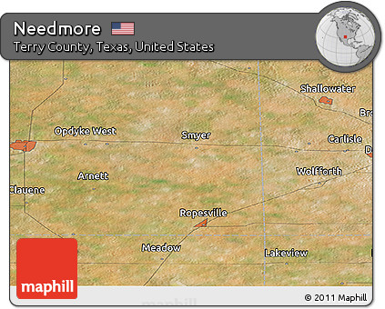 Satellite Panoramic Map of Needmore