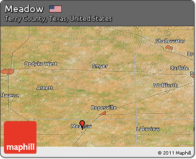 Satellite Panoramic Map of Meadow
