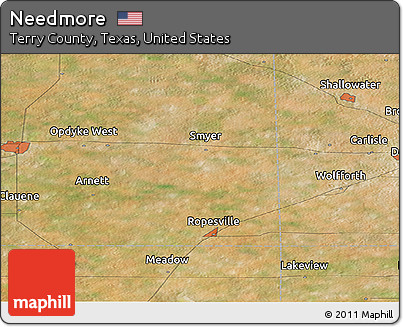 Satellite Panoramic Map of Needmore