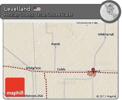 Shaded Relief 3D Map of Levelland