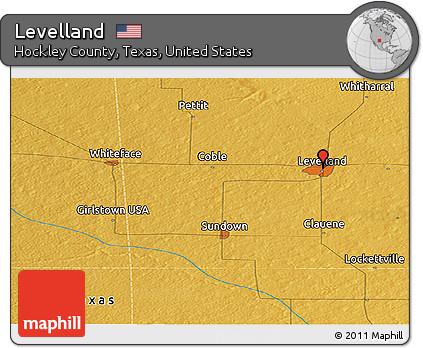 Physical Panoramic Map of Levelland