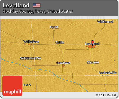 Physical Panoramic Map of Levelland