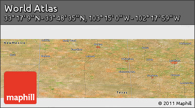 Satellite Panoramic Map of the Area around 33° 32' 52" N, 102° 46' 30" W