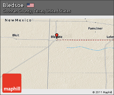 Shaded Relief Panoramic Map of Bledsoe