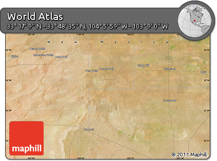 Satellite Map of the Area around 33° 32' 52" N, 103° 37' 30" W