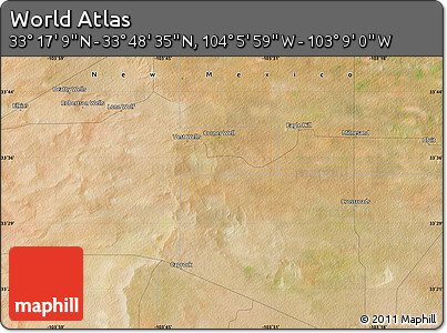 Satellite Map of the Area around 33° 32' 52" N, 103° 37' 30" W